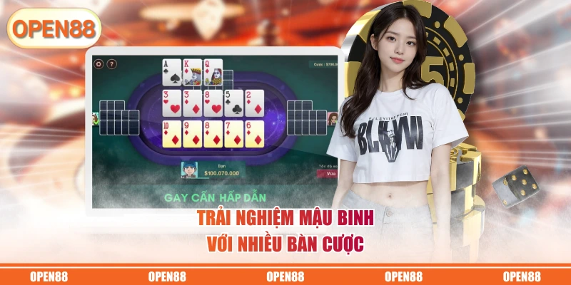 Trải nghiệm Mậu Binh với nhiều bàn cược